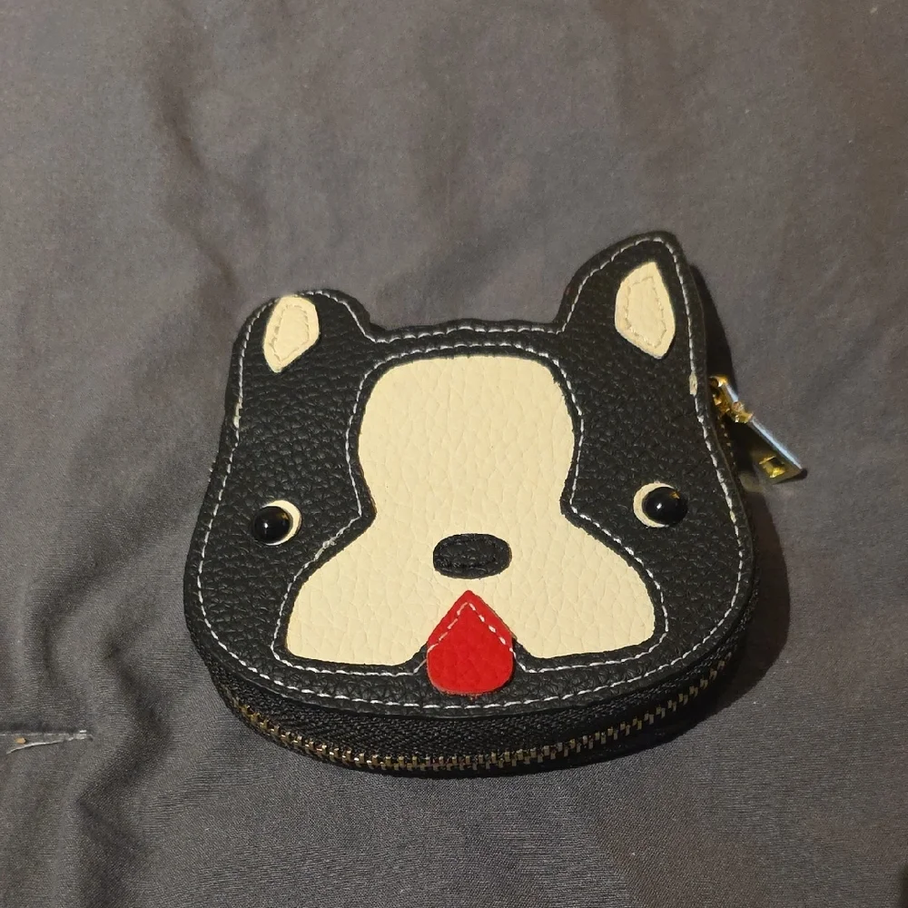 Boston Terrier Card Case- Black, White & Red